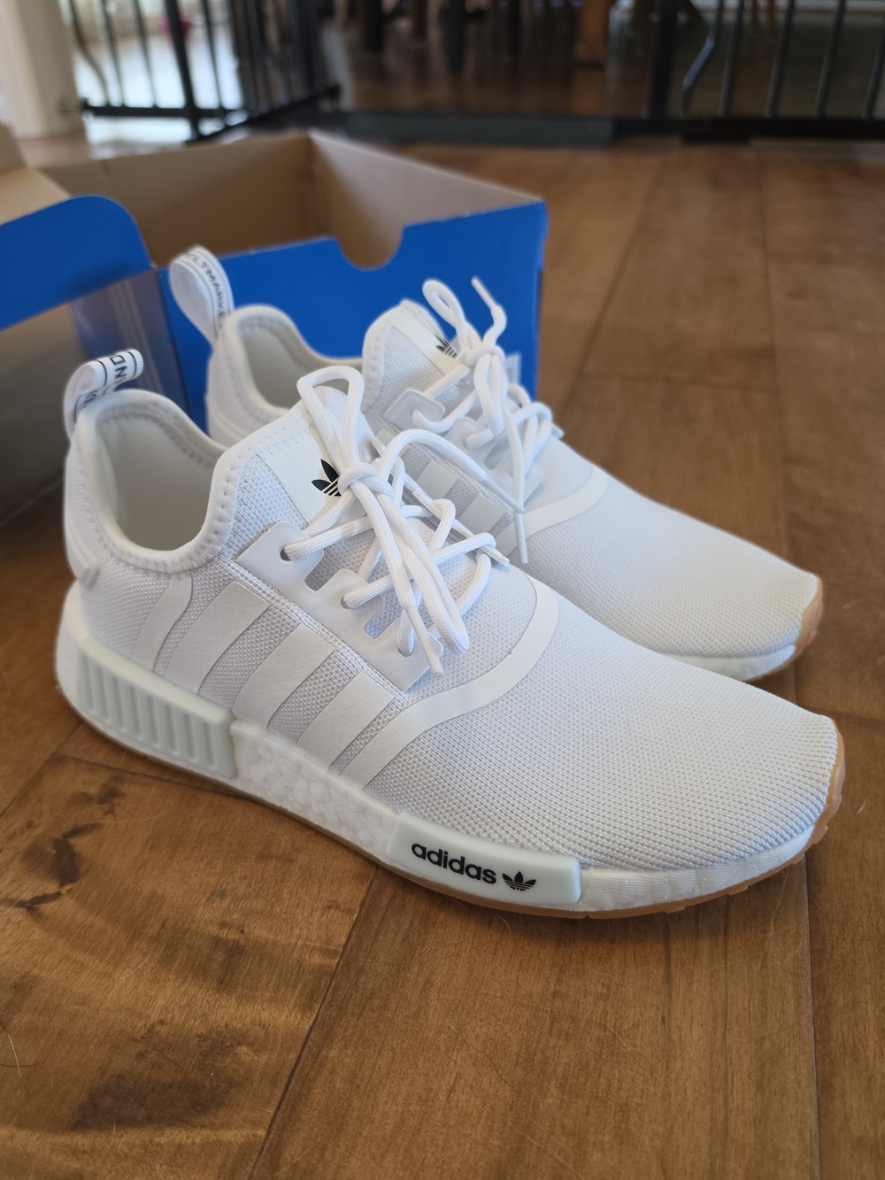 adidas Men’s White NMD R1 Athletic Sneakers